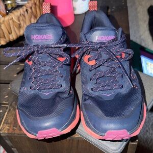 Hoka Challenger ATR 6 Navy with Pink Accent Trail Running Shoes
